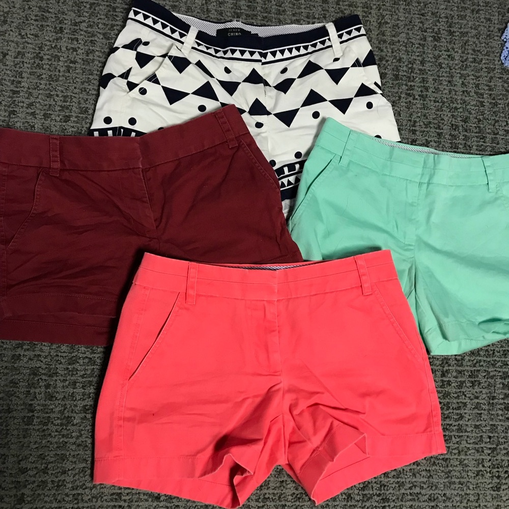 4 J.Crew Chino shorts